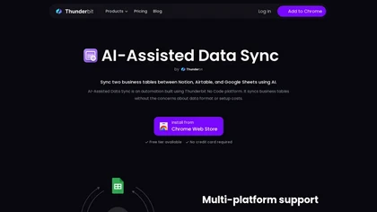 AI Assisted Data Sync by Thunderbit